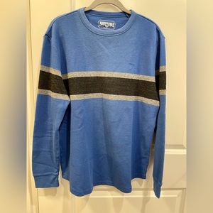 American Eagle Shirt Mens size M thermal knit preppy blue color